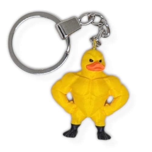 Funny Duck Animal Keychain – A Playful Mini Key chain That Brightens Your Daily Look, Keychain Ring & Backpack Accessory, Fun Gift for Men and Women, Mini Figure