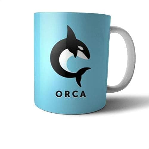 Ceramic Orca Whale Print Mug - Multi Color Drinking cup