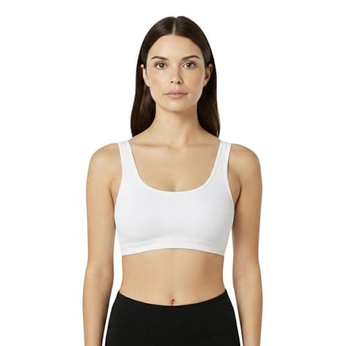 Comodo Women's Cotton Rearback Sports Bra, Scoop Neck