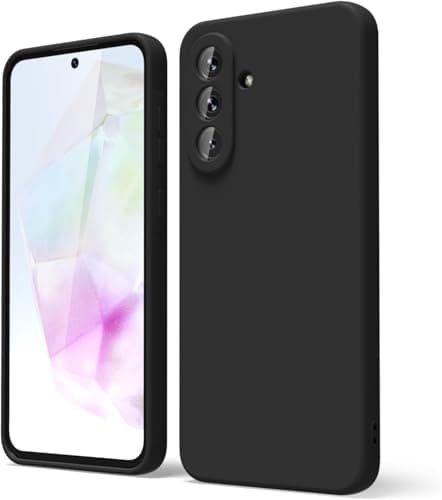 Generic Silicone Case Anti-Shockproof, Modern, Streamlined Design, Inner Lining, Compatible with Samsung Galaxy A56 (Black) Cellular phone case
