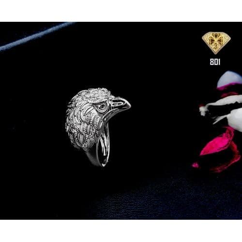 3 Diamonds 292474661778810 Platinum Plated Ring for Women with Zircon Stone - Silver