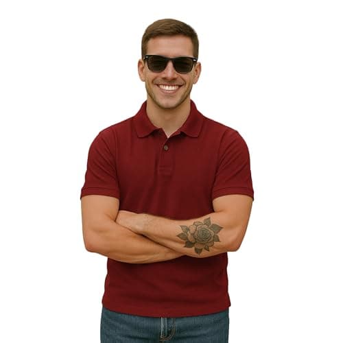 Men's Fashion Polo Shirt Stylish Comfortable Fit All Time Casual Solid Classic Youth Men Polo Shirt.