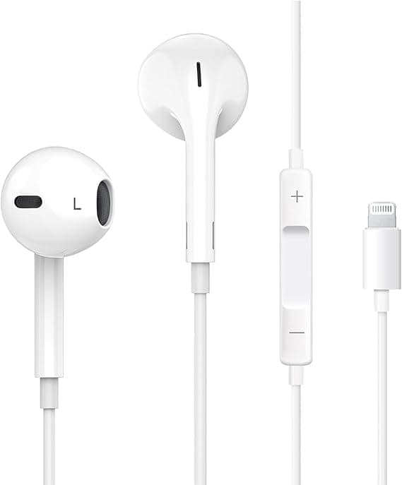 Noise Isolating Earbuds with Lightning Connector(Built-in Microphone & Volume Control) [ME Certified] Compatible with iPhone 14/13/12/11/SE/X/XR/XS/8/7, Headphones