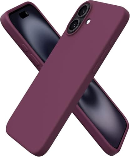 Silicone Case Compatible with iPhone 16 Case, Premium Liquid Silicone Case, Full Body Protective Cover, Shockproof, Slim Design, Anti-Scratch Soft Microfiber Lining (Wine Red) Cellular phone case
