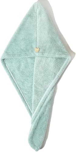 Soft Plush Hair Drying Bonnet Towel for Women and Girls, Ultra Absorbent Microfiber Hair Wrap with Durable Snap Button Closure, Quick Dry Hair Cap