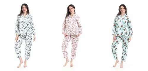 Red Circle Womens Bundle of 3 Classic printed pajamas Bundle of 3 Classic printed pajamas