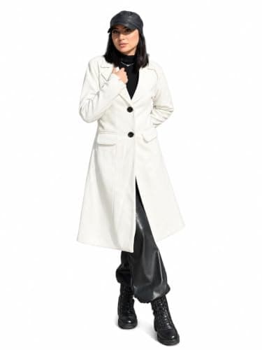 Women's Broadcloth Coat - White | Broadcloth Fabric, White