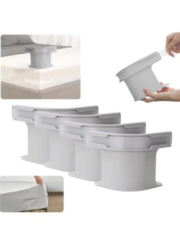 4-Piece Bed Sheet Corner Grippers Fasteners Anti-Slip Comforter Clips