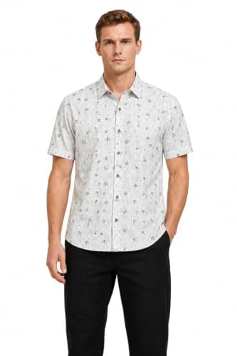Branches & Dots Short Sleeves Shirt – White | Shirt