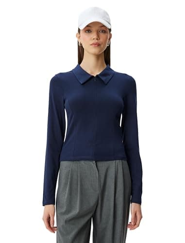 KOTON Womens Long Sleeve T-Shirt Modern