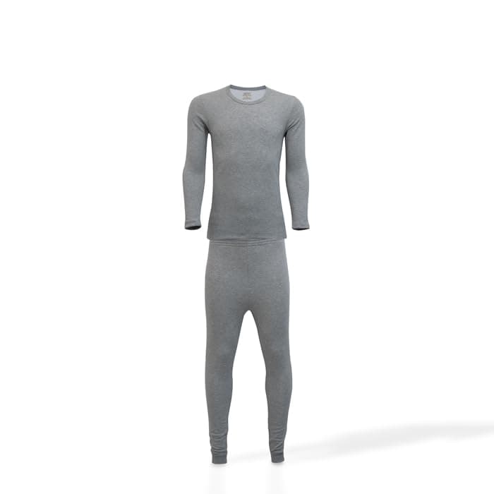 King Merryland Men's Winter Thermal Top and Bottom with Fleece Base layer apparel set