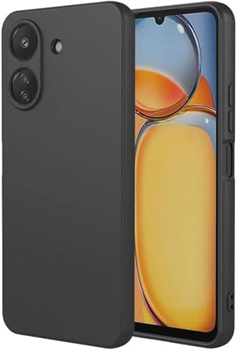Generic Silicone Case With Modern Streamlined Design, Inner Lining, Shock-Absorbent, Compatible with Xiaomi Redmi 13C 4G / Poco C65 (Black) Cellular phone case
