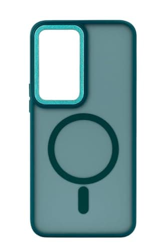 case for SAMSUNG A56 Military Grade Drop Protection, aWireless charging design. It does not support Wireless charging Protective Shockproof Translucent Matte Slim Phone (Green) Cellular phone case