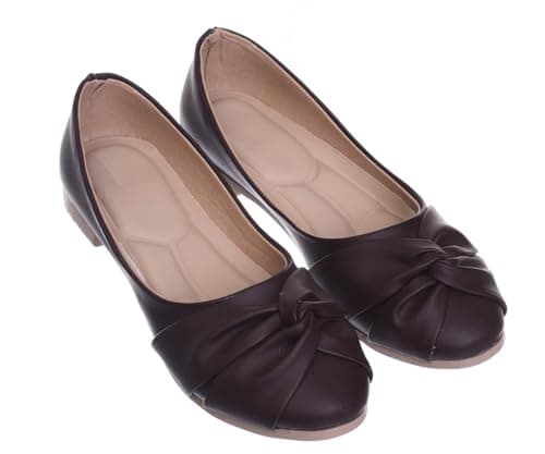 B&W womens B&W-W098-Brown Sneaker