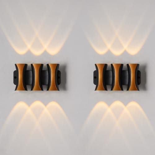 El Rawda Set of 2 Modern and Elegant Up & Down Wall Sconces, High-Quality Lighting for Living Room or Bedroom Light fixture