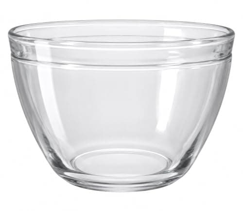 Newhome 5522 Czech Double Wall Glass Salad Bowl 600ml, Insulated Serving Bowl for Salads, Fruits, Desserts and Cold or Hot Foods, Elegant Heat-Resistant Glass Design Dishware bowl