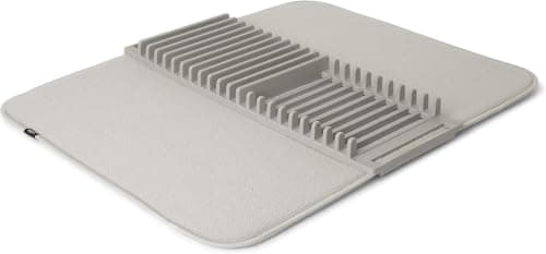 Large Microfiber Dish Drying Mat with Plate Rack Odor Resistant Washable
