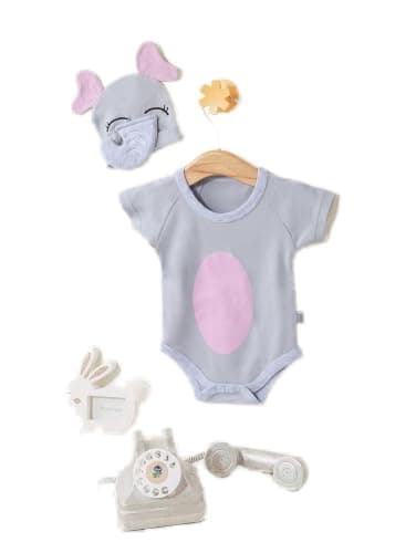 Bebic Bodysuit + Hat Set for Baby Girls - Baby bodysuit with hat Shirt