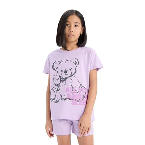 DeFacto Girls Special Collection Regular Fit Short Sleeve Homewear Knitted Pyjamas Pyjamas (pack of 1)