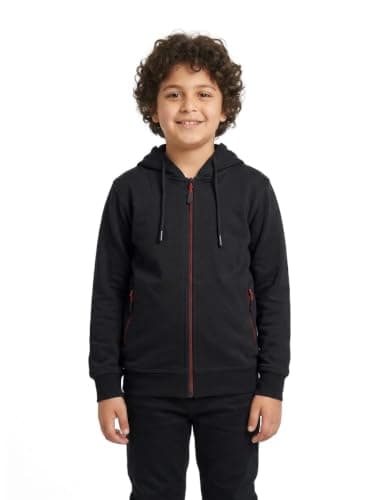 Red Circle Unisex Kids Zipper sweatshirt with zipper pocket with hood Zipper sweatshirt with zipper pocket with hood Outerwear