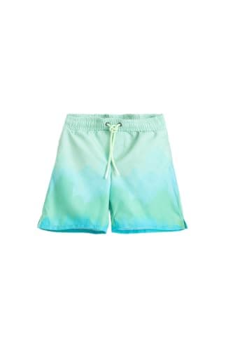 Junior Boys Swim Shorts – Quick Dry Beach Shorts for Swimming, Summer Vacation & Pool Wear, Green, 06