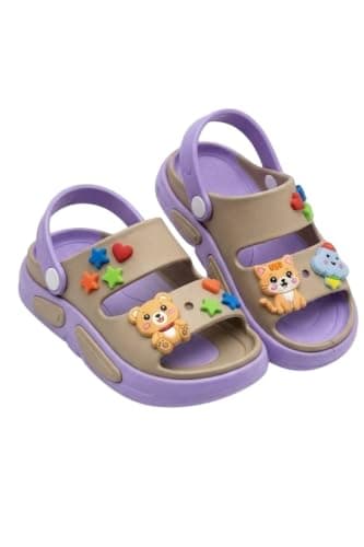 Romba Kids Cartoon Animal Sandals with Adjustable Strap Back