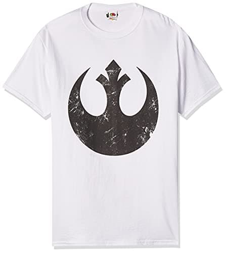Star Wars Men's Alliance Emblem Logo T-Shirt, White/Black, L