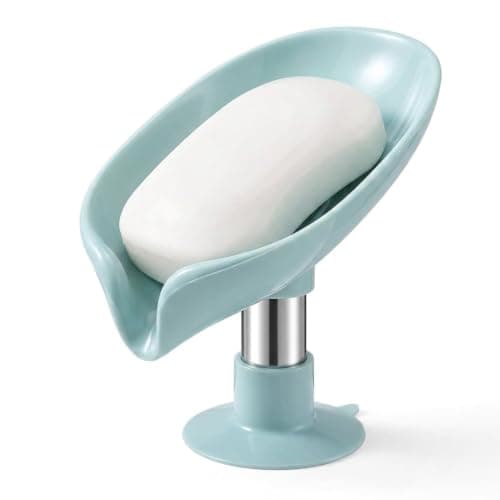Multifunctional Soap Dish with Drain Gutter, Practical Soap Holder to Protect Soap from Damage and Melting, Suitable for Bathroom, Kitchen, Laundry Sink, Elegant Design, Easy to Clean
