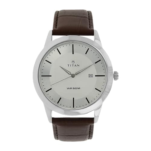 Titan Leather Strap Watch for Men 1584SL03