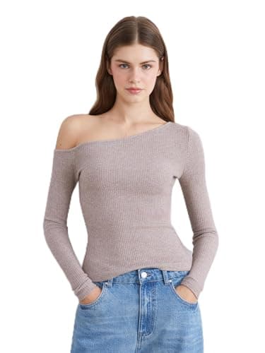 LC WAIKIKI Woman Slash Neck Ribbed Women's Body