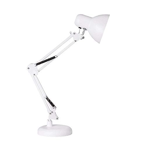 Desk Lamp Light - White | Professional Classic Flexible Desk Lamp (Architect Desk Lamp), Ideal For Studying, Reading, Drawing Work Or Fine Maintenance
