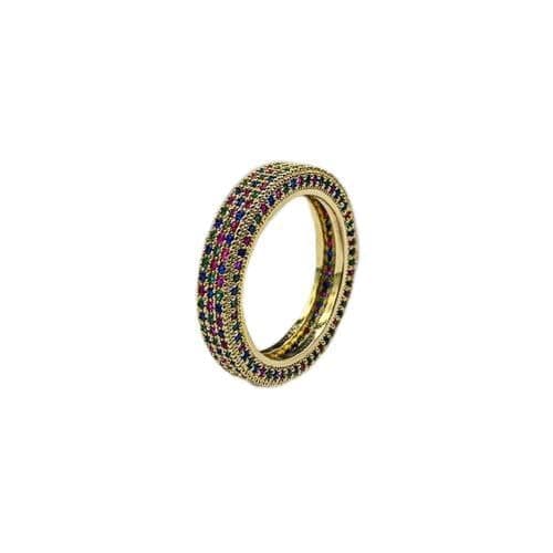 3 Diamonds 292474661779259 Women's Debla Ring - Gold Plated with Sparkling Zircon-17