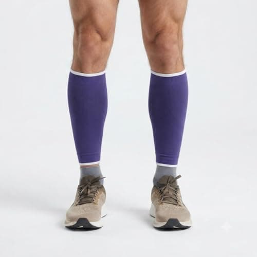 Compression Leg Sleeve with Elastic Design Helps Provide Comfortable Support for Calf Muscles While Running, Exercise, Walking, Soft and Stretchy Material for a Firm, Comfortable Fit.