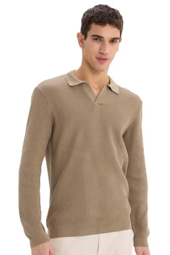 DeFacto Man Standart Fit Resort Polo Neck Beige Tricot Pullover, Beige L Sexual stimulation device