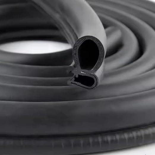 SACAR Car Door Edge Rubber Seal Strip Horizontal Weather Stripping Edge Seal Protector Lip Seal Strip for Cars Trucks Home Windows 3M