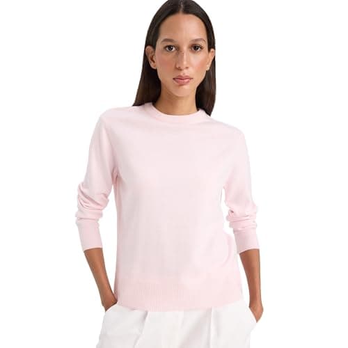 DeFacto Womens Core Relax Fit Crew Neck Long Sleeve Tricot Pullover C0058AX Pullover (pack of 1) Sweater