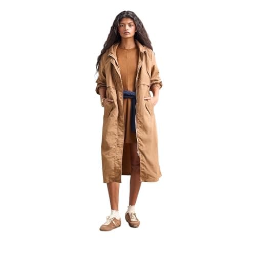 DeFacto Woman Regular Fit Hooded Outer Wear Raincoat E8554AX, Camel XS