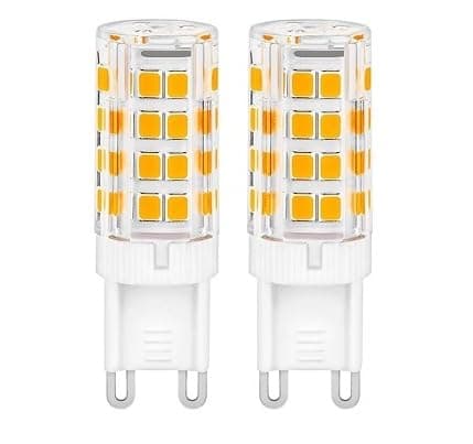G9 LED Bulbs, 2pcs Warm Yellow Warm Warm 5W Equivalent to 50W Halogen, G9 Bulb AC 220-240V Flicker Free Non-Dimmable Energy Saving Bulbs for Bedroom Living Room… Light bulb