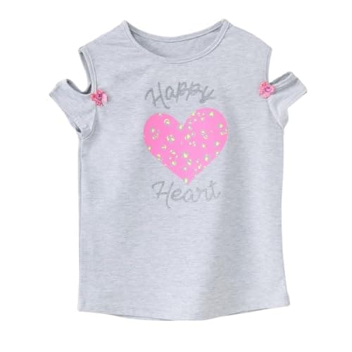 SIKA Girls Sleeveless Blouse Printed Heart Sleeveless Blouse (pack of 1) Shirt
