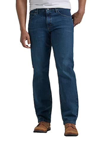 Wrangler Authentics Men's Classic 5-Pocket Relaxed Fit Jean, Military Blue Flex, 30W x 30L Pants