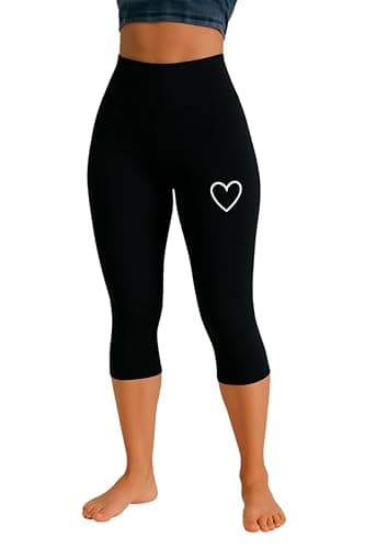 MIZA Women's Sports Knee Pentacor Black with White Details, High Waist Fabric for Gym, Workout, Home Use for Girls and Women Pants