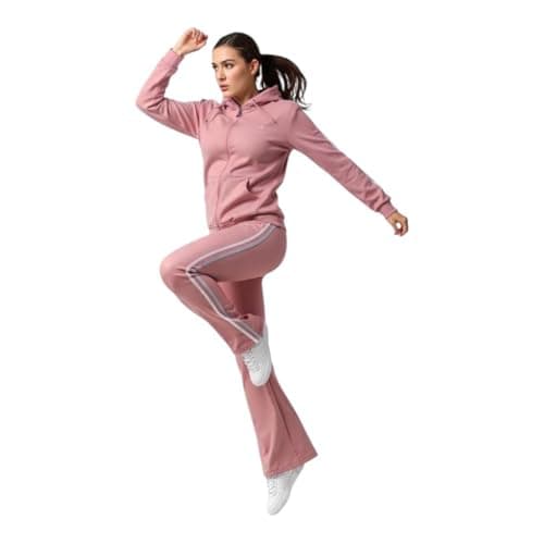 Women's 2 Piece Sports Set, Zip Up Jacket with Hat and Pants, Comfortable Fabric for Gym and Daily Use Track suit