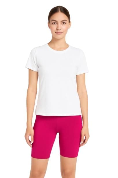 Ajyal Women's Athletic Yoga Shorts, High-Waisted, Stretchy Fabric