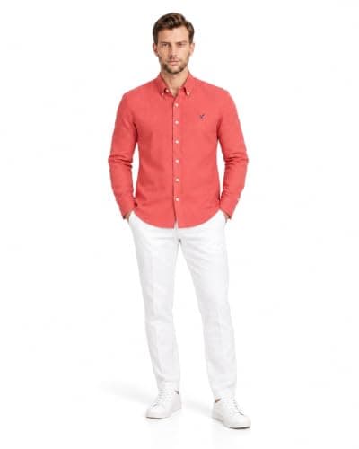 13010811 wahdan Pure Linen Shirt for Men
