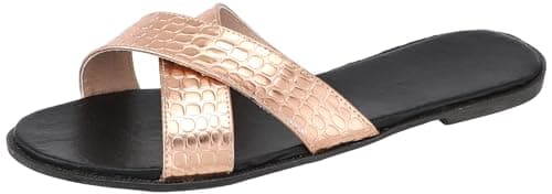 38 EU, BLACK, SWAY Criss-cross flat slippers tabular strap and transparent Sandal