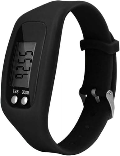 LCD Digital Fitness Watch with Step Counter Calorie Tracker and Sport Strap