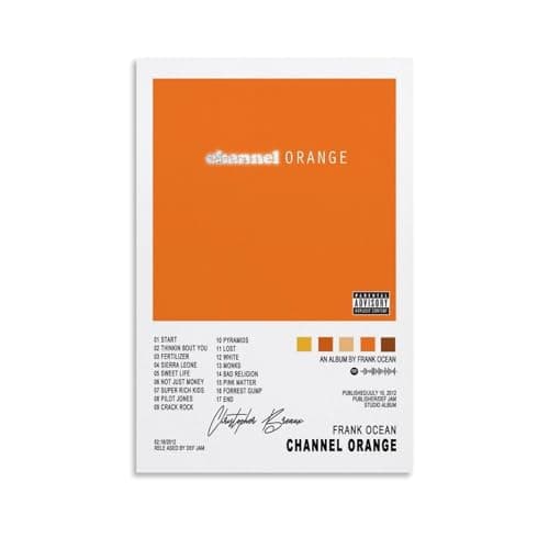 AmNooL Frank Ocean Album Cover Poster Channel ORANGE Poster Decorative Painting Canvas Wall Posters And Art Picture Print Modern Family Bedroom Decor Posters 12x18inch(30x45cm)