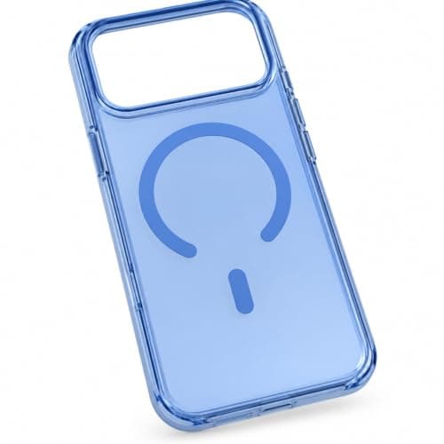 Ultra Clear Hard PC Phone Case Compatible with iPhone 18 Pro, Slim Shockproof Protective Back Cover, Supports Wireless Charging - Blue Cellular phone case