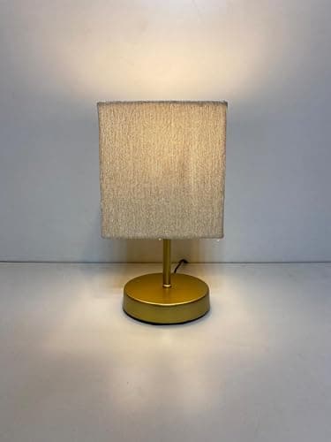 El Rawda Lighting - Elegant Beige Metal Table Lamp with Unique Fabric Shade - RL-TL-B-053