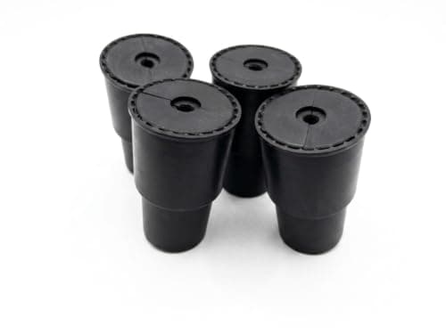 4 Piece Adjustable Length Cooker Legs by Twisting Bottom | Easy Height Adjustment, 4 Piece Per set, Durable Round Design, Black, Simple Installation